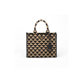 Prada Small Prada Symbole jacquard fabric handbag