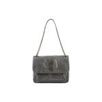 YSL Niki Medium In Crinkled Vintage Leather