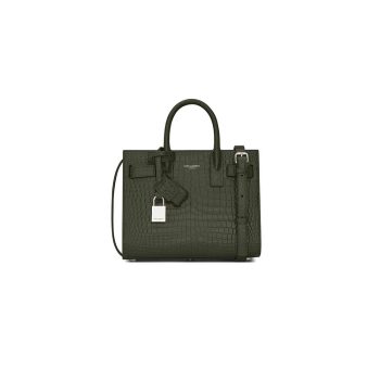 YSL Sac De Jour Nano In Embossed Crocodile Shiny Leather