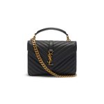 YSL College Quilted-Leather Satchel Bag