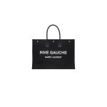 YSL Rive Gauche Ysl-Tote Bag In Linen And Leather