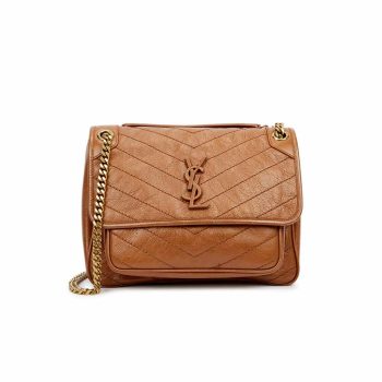 YSL Niki Medium In Crinkled Vintage Leather