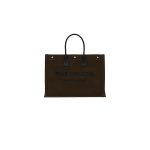 YSL Rive Gauche Large Ysl-Tote Bag In Printed Canvas And Leather
