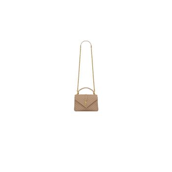 YSL College Medium Chain Bag In Quilted Leather