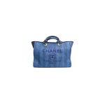 Chanel Woven Straw Raffia Striped Medium Deauville Tote