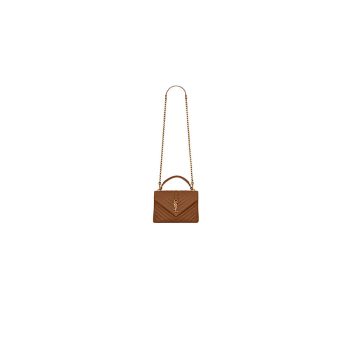 YSL College Medium Chain Bag In Quilted Leather