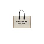 Fendi Rive Gauche Tote Bag In Linen And Leather